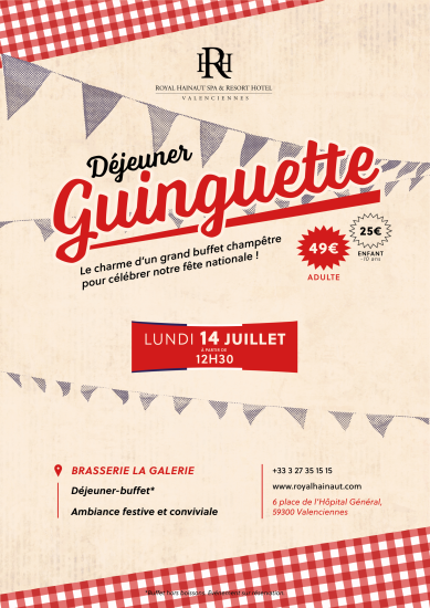 Déjeuener Guinguette au Royal Hainaut