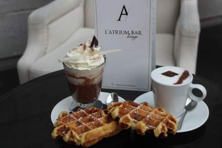 L'Atrium Lounge Bar Royal Hainaut Spa & Resort Hotel in Valenciennes in the Nord region